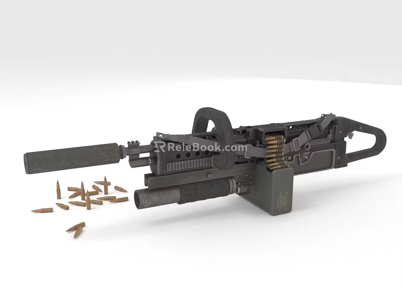 Heavy Machine Gun Long Range Weapon 3d model