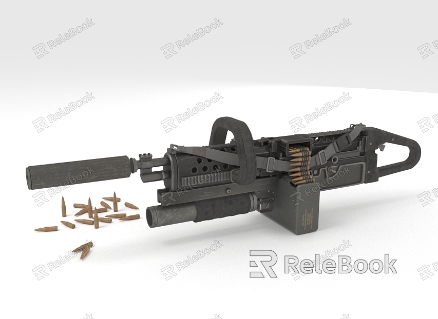 Heavy Machine Gun Long Range Weapon model