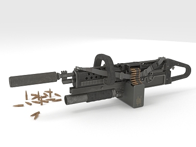 Heavy Machine Gun Long Range Weapon model