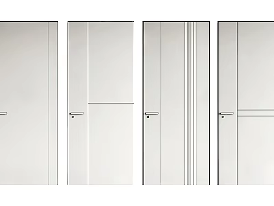 Modern Swing Doors With Various Styles And Sleek Panel Details For Home Interior 3d model
