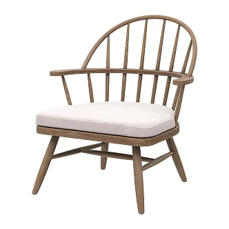 Nordic Simple Single Sofa 3d model