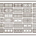 Traditional Chinese Carved Window Patterns With Various Intricate Designs 3d model