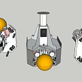 Kicking Soccer Robot 3d model