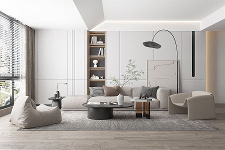 modern living room 3d model