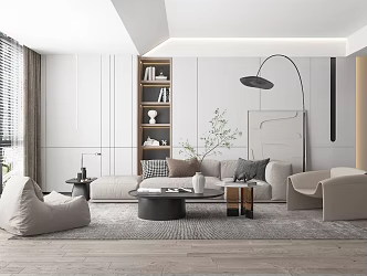 modern living room 3d model