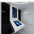 Modern display screen electronic display screen special-shaped electronic screen electronic screen exhibition hall 3d model