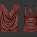 Red And Pink Tank Tops With Stylish Designs And Back Details