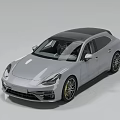 Sporty Silver Wagon Car Featuring Black Roof Sleek Body And Alloy Wheels Design