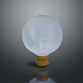 Modern Transparent Spherical Light Bulb With Golden Base Electronic Appliance