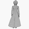Game Anime Character In Black Long Coat With Decorative Outfit Design