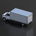 White Commercial Box Truck With Closed Cargo Body And Cab Structure Design