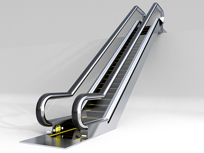 Modern Elevator Escalator 3d model