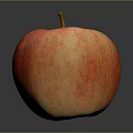 Fresh Red Ripe Apple As Essential Daily Life Item On Black Surface