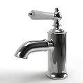 Chrome Finish Single Handle Modern Bathroom Faucet With Curved Spout Design