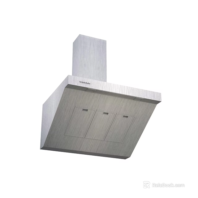 Stainless Steel Modern Range Hood As Practical Kitchen Appliance For Home Cooking 3d model 