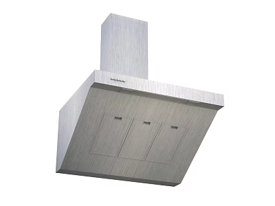 Stainless Steel Modern Range Hood As Practical Kitchen Appliance For Home Cooking 3d model
