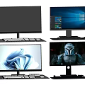 Modern computer monitor combination 3d model