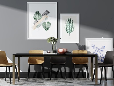 Modern Dining Table and Chair Combination Table and Chair model