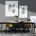 Modern Dining Table and Chair Combination Table and Chair 3d model