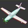 White Modern Passenger Airplane With Streamlined Body Wings Tail Fin And Windows Design