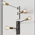 Brass Wall Lamp With Edison Bulb And Glass Shade For Modern Home Interior Decor