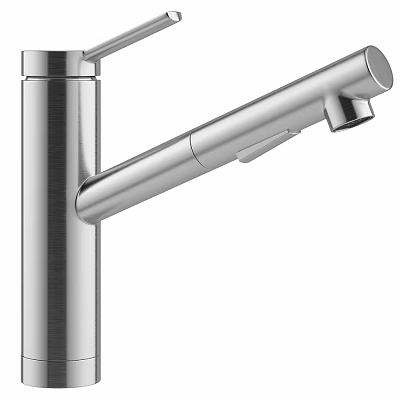 Modern Stainless Steel Kitchen Faucet With Swivel Spout And Single Handle 3d model
