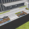 Modern Office Building Complex With Low Rise High Rise Structures Green Spaces And Parking