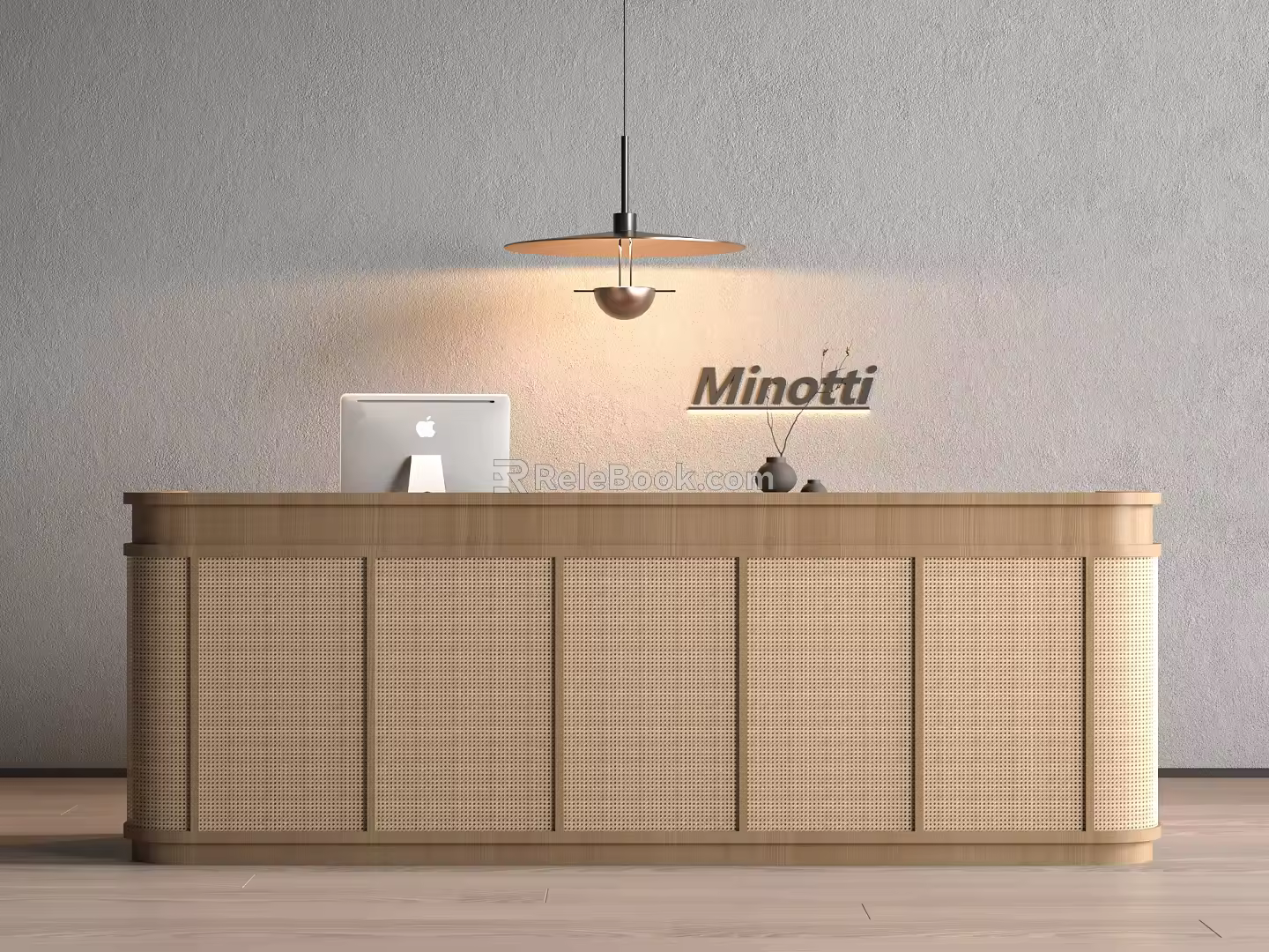 Quiet Front Desk Quiet Wind Service 3d model