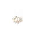 Elegant White Petal Shaped Chandelier With Multiple Hanging Bulbs And Modern Design