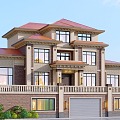 New Chinese Villa 3d model