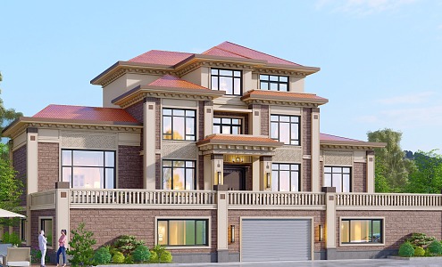 New Chinese Villa 3d model