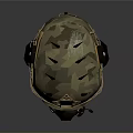 Tactical Military Weapon Helmet With Camouflage Design Orange Goggles And Face Mask