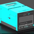AIRMAN Blue Industrial Equipment Unit With Control Panel And Ventilation Grilles