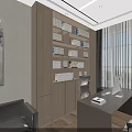 Modern Service Hall Interior With Reception Counter Waiting Area Seats And Wall Decorations