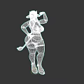 Anthropomorphic Cow Game and Movie Character With Black White Spots Red Outfit Confident Pose