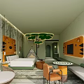 Forest Themed Kids Hotel Room With Tent Cartoon Tiger Accents And Cozy Furniture