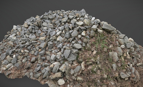 Stone Pile Building Material Pebbles Stone Block Rock Material Scanning Stone 3d model