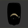 Elegant Black Cat Statue Furniture Decor With Golden Collar And Base