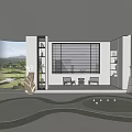 Indoor Golf Fitness Practice Area With Green Turf Seating And Natural View