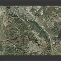 3D Garden Landscape Model Featuring Green Vegetation Mountainous Terrain Agricultural Fields And Urban Areas