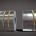 Building Construction Material Silver Metal Coils With Yellow Tapes And Rolled Design For Construction