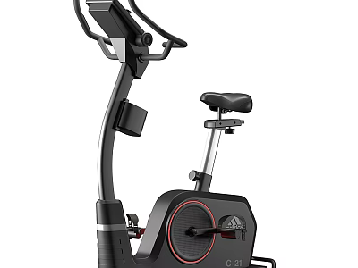Professional Stationary Bike Fitness Equipment With Digital Display And Ergonomic Seat 3d model