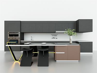 Modern Cabinet Kitchen Cabinet Western Kitchen Island Table Disinfection Cabinet Island Table 3d model