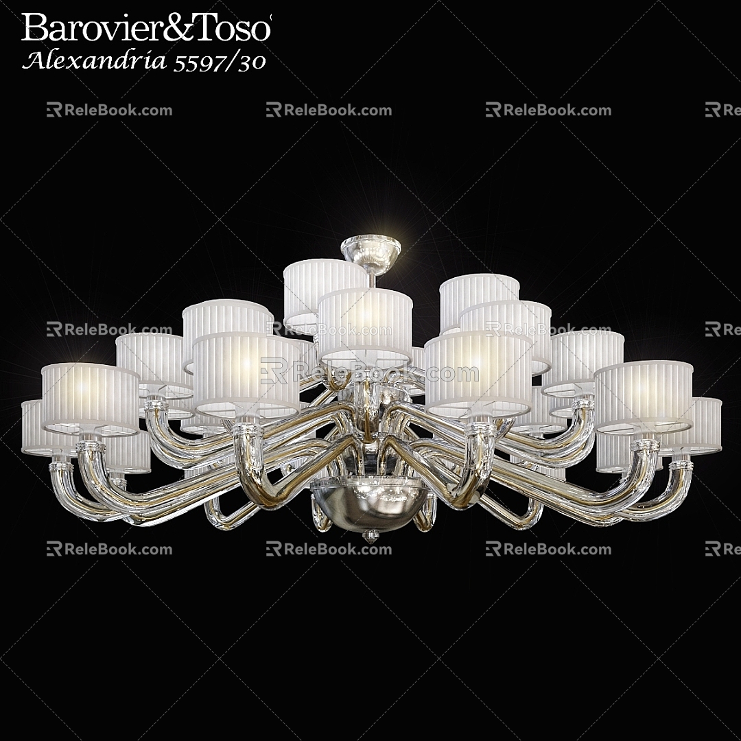 Vintage Chandelier Alexandria Baroque and Tosso Chandelier 3d model