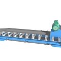 Modern conveyor belt express logistics 3d model