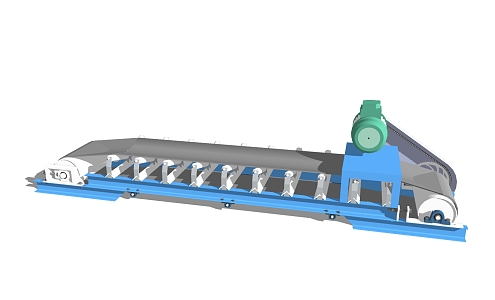 Modern conveyor belt express logistics 3d model