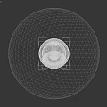 Spherical Wireless Speaker With White Exterior Blue Ring Light And Mesh Grille