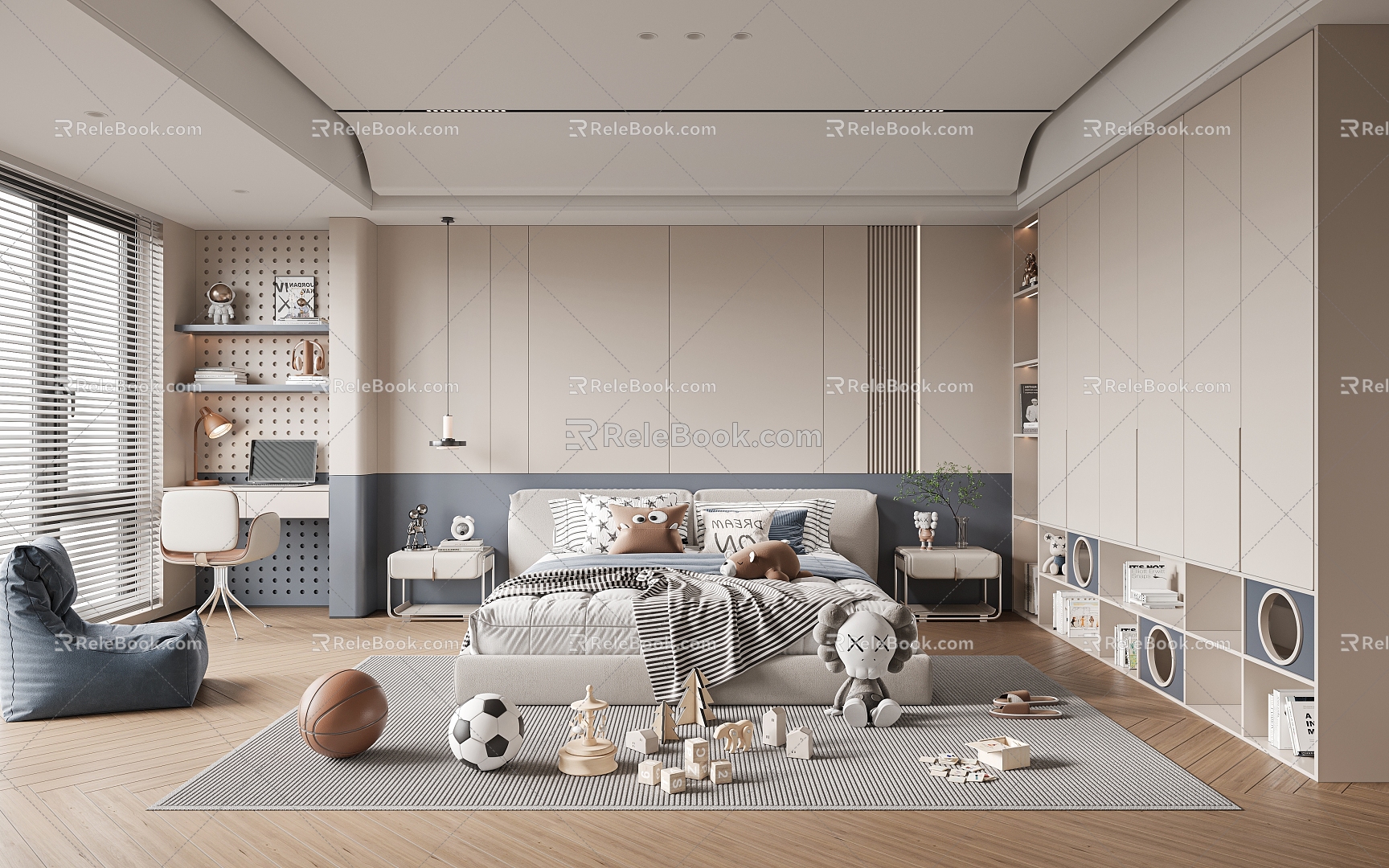 Modern Children's Room Boys Children's Room 3d model