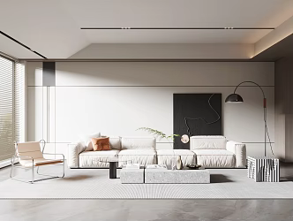modern living room 3d model