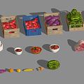 Modern fruit 3d model